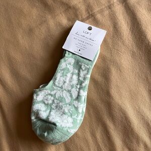LOFT No-Show Green/White Socks 2-Pack